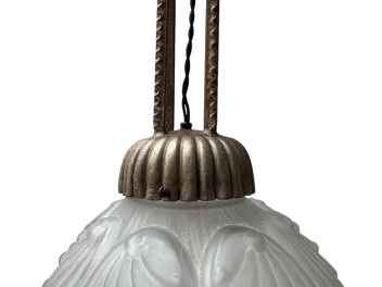 Art Deco Muller Frères Luneville Style Pendant Light, 1930s